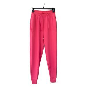 NWT NIKE Women's High Waist French Terry Jogger Pants 7/8 Length Coral Pink
